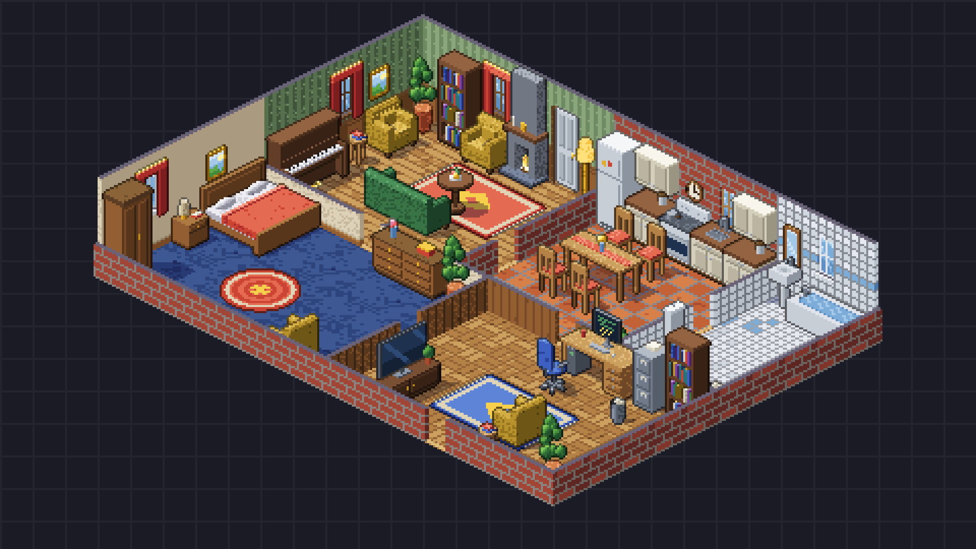 Isometric Interiors pixel art preview 2