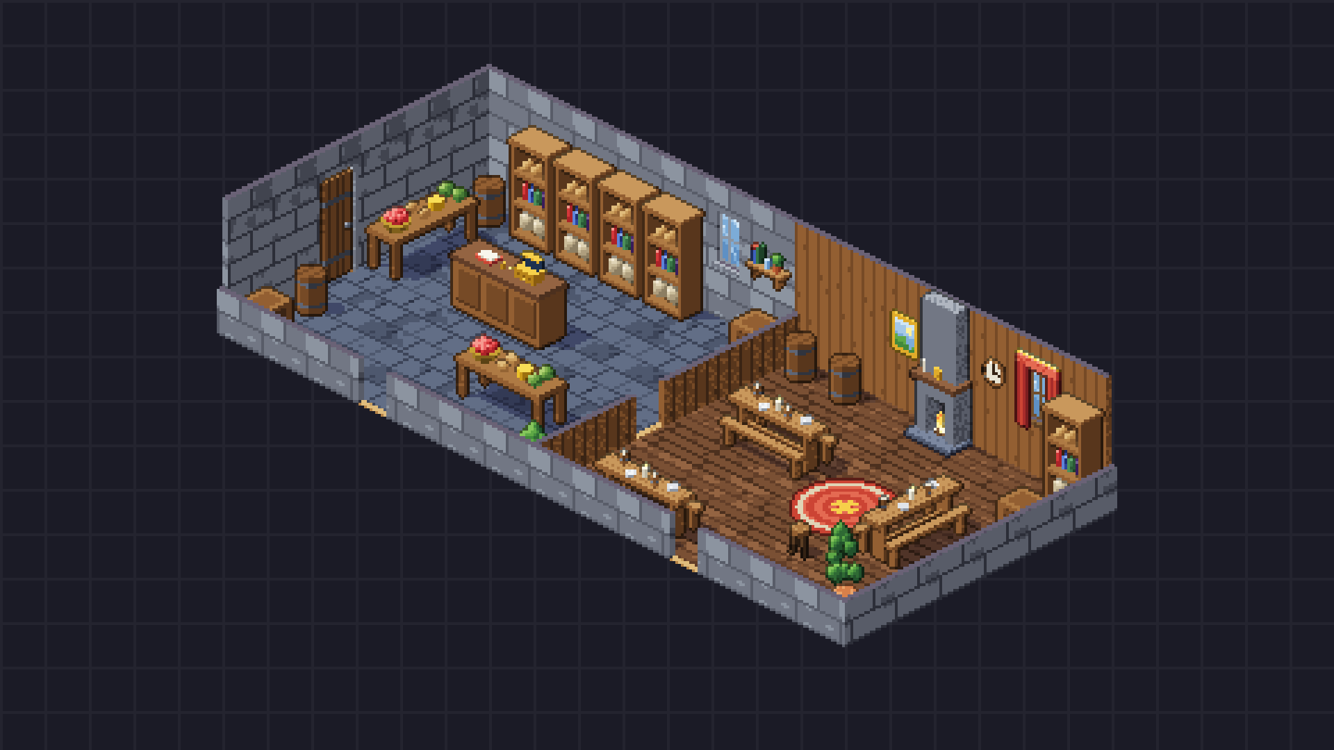 Isometric Interiors pixel art preview 3