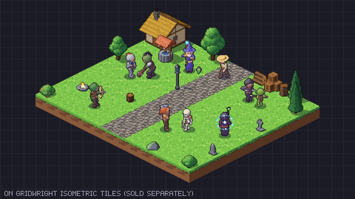 Isometric Characters pixel art preview 2
