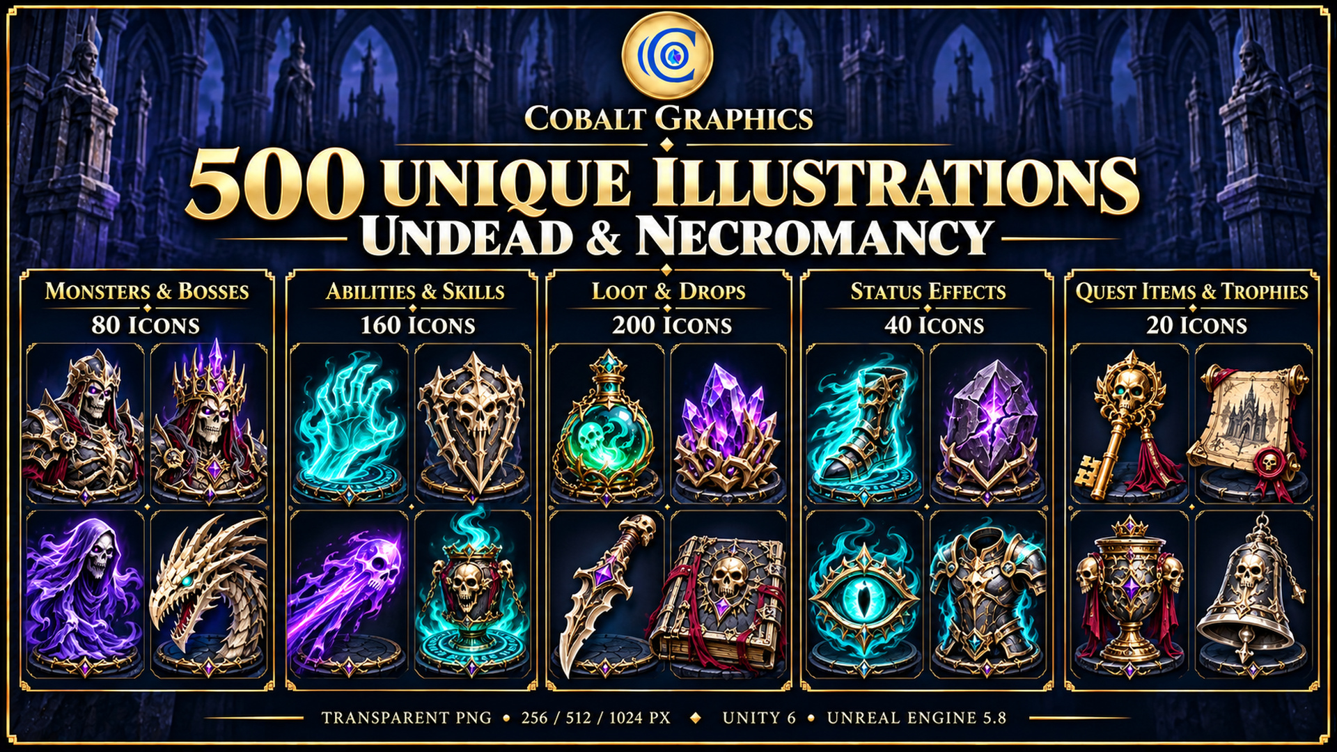 Icon Genras Undead & Necromancy Game Icons | 500 | Monsters, Abilities & RPG Loot ...