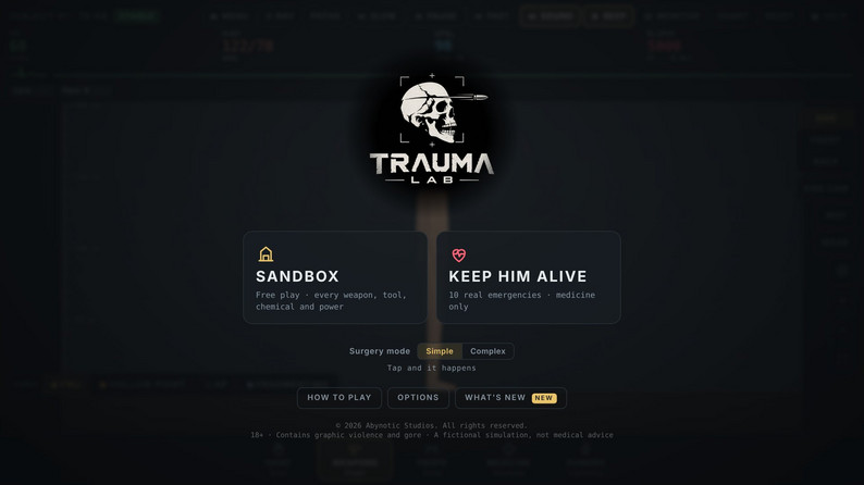 Trauma lab screenshot