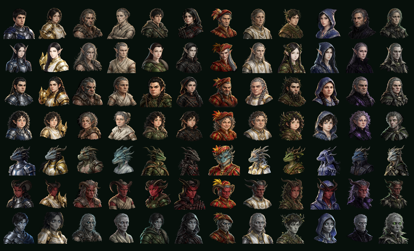 Fantasy Character Portraits (336) by Bitwise Gaming