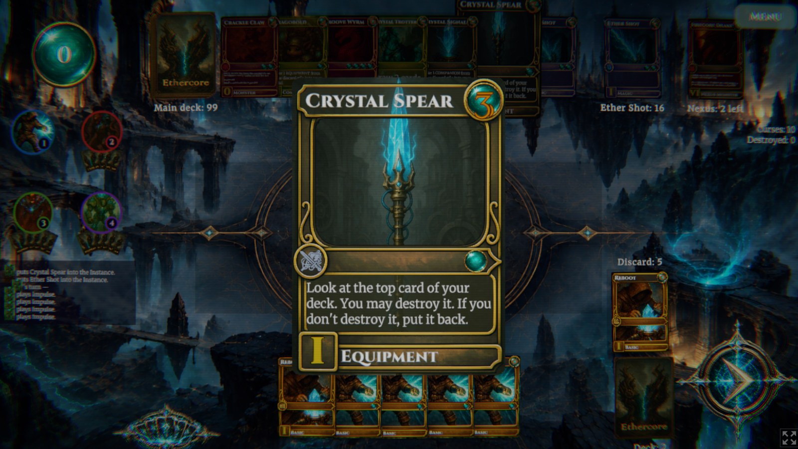 Card detail view