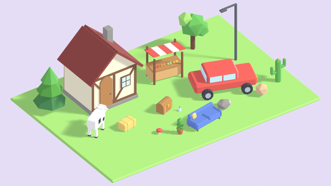 Low Poly Starter Pack - 16 Free Models by Munchkin Gaming