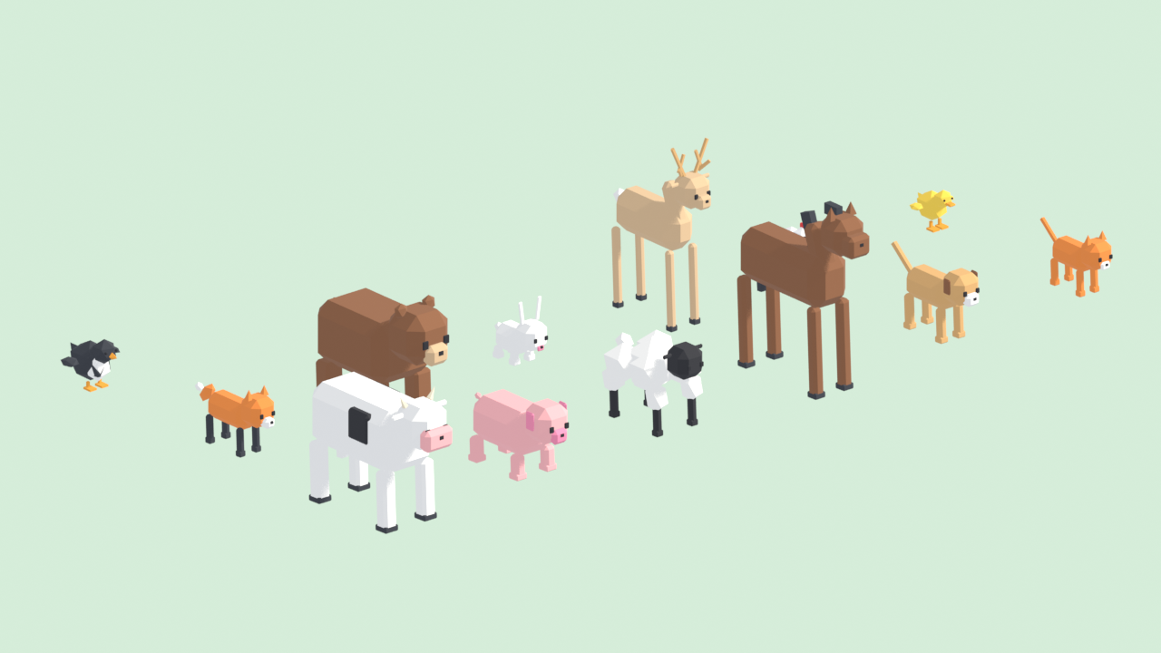 Low Poly Animals - 13 Rigged & Animated by Munchkin Gaming