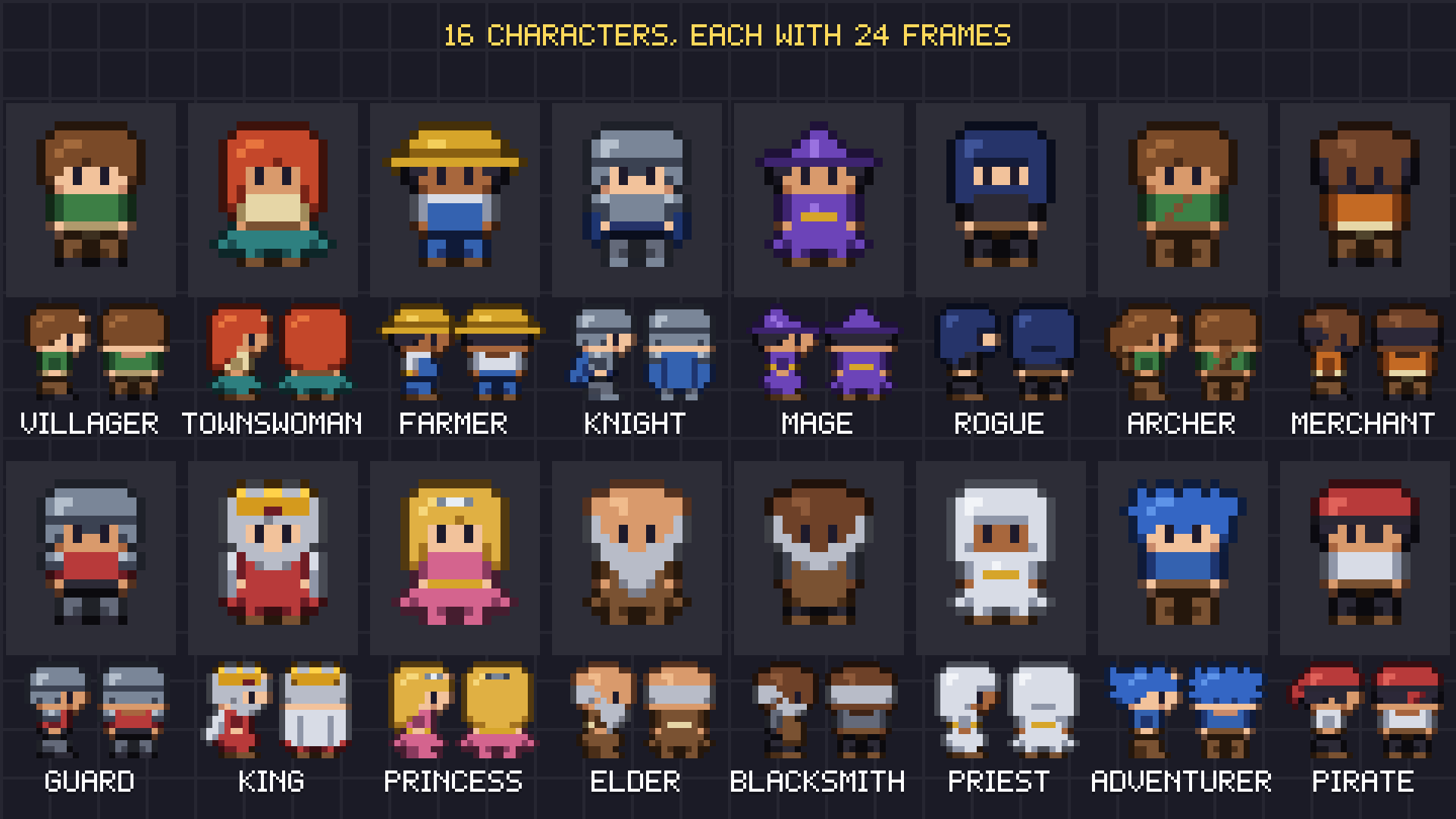 Top-Down Characters pixel art preview 3