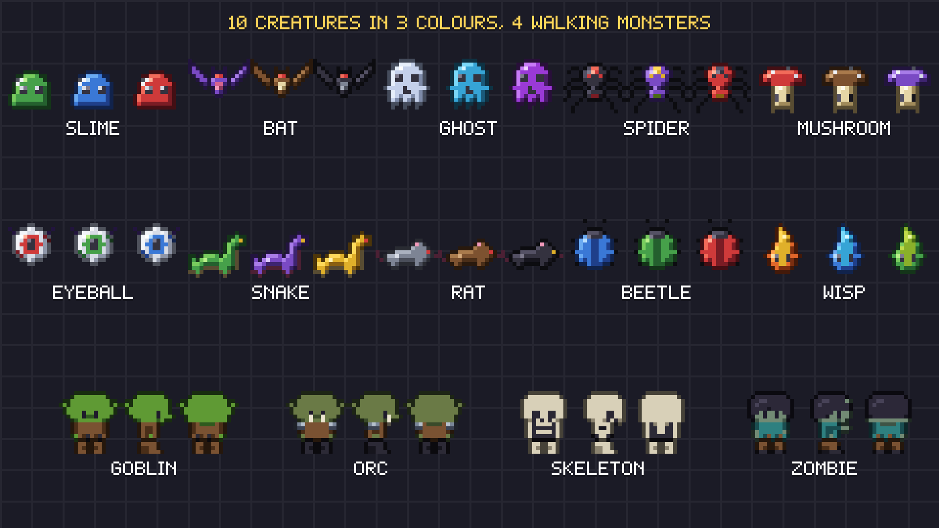 Pixel Monsters pixel art preview 2