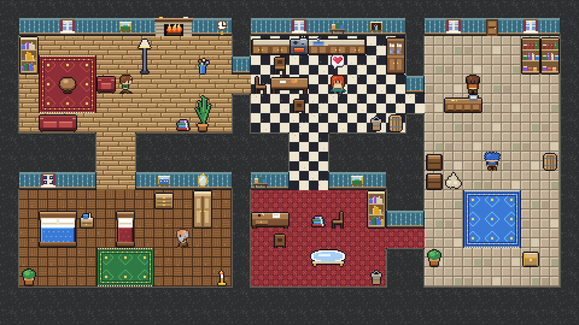 Interiors pixel art preview 3