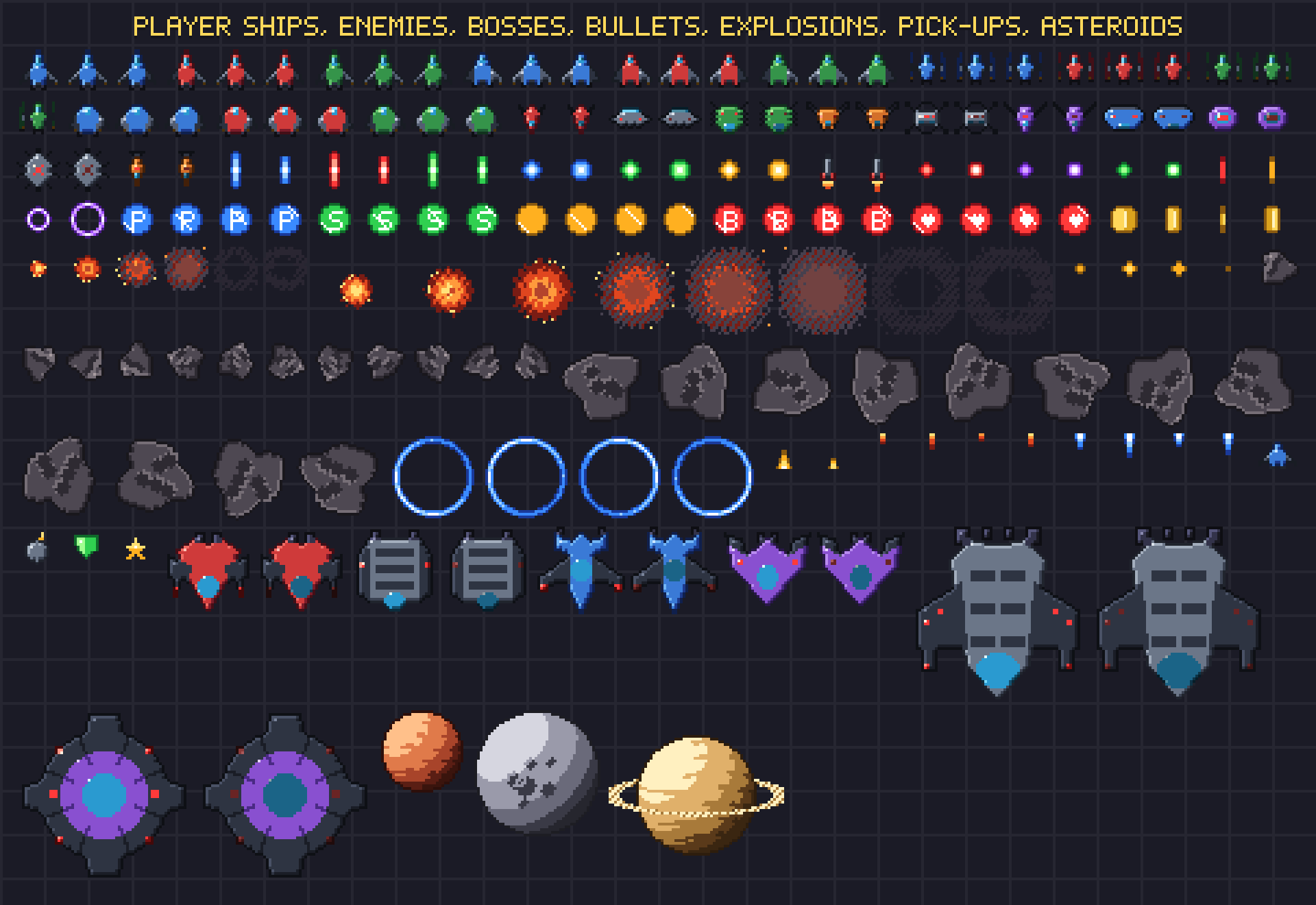 Space Shooter pixel art preview 3