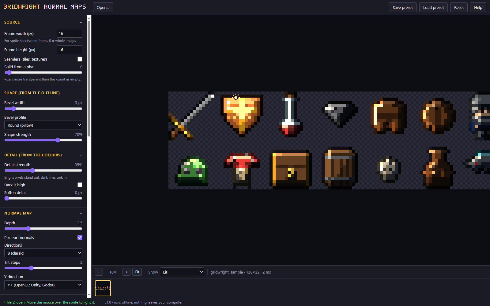 Normal Maps pixel art preview 3