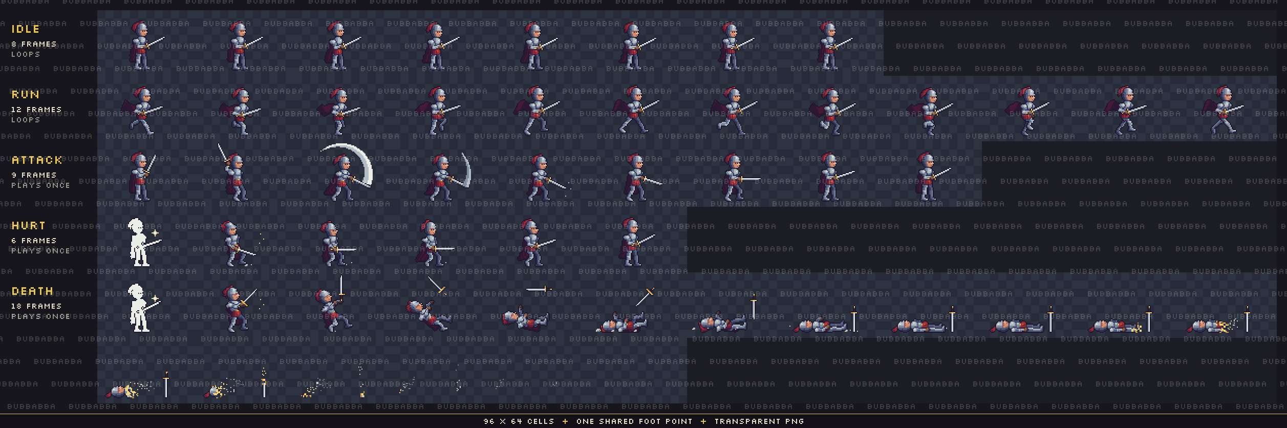 The full sprite sheet