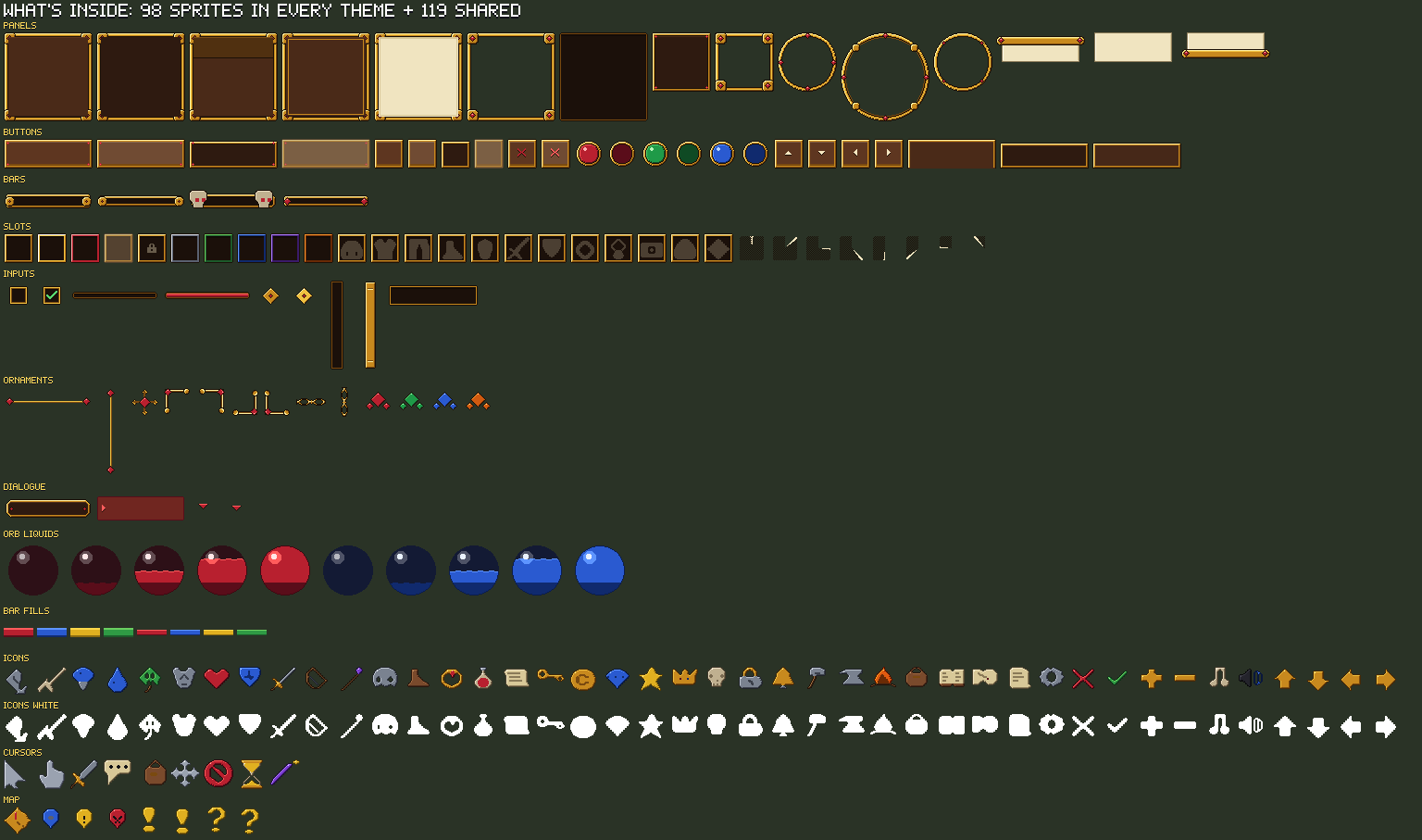 Fantasy RPG UI pixel art preview 5