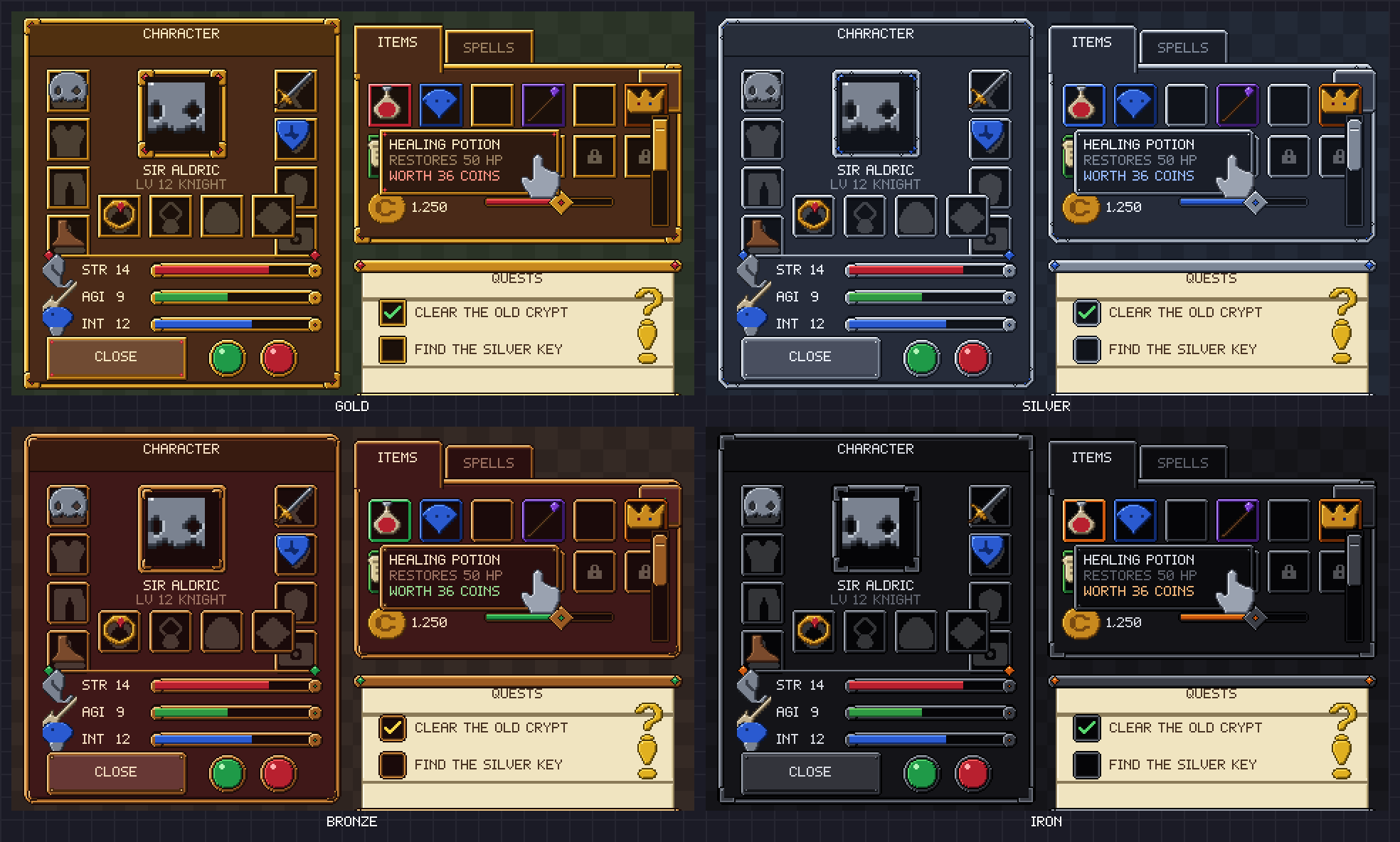 Fantasy RPG UI pixel art preview 6