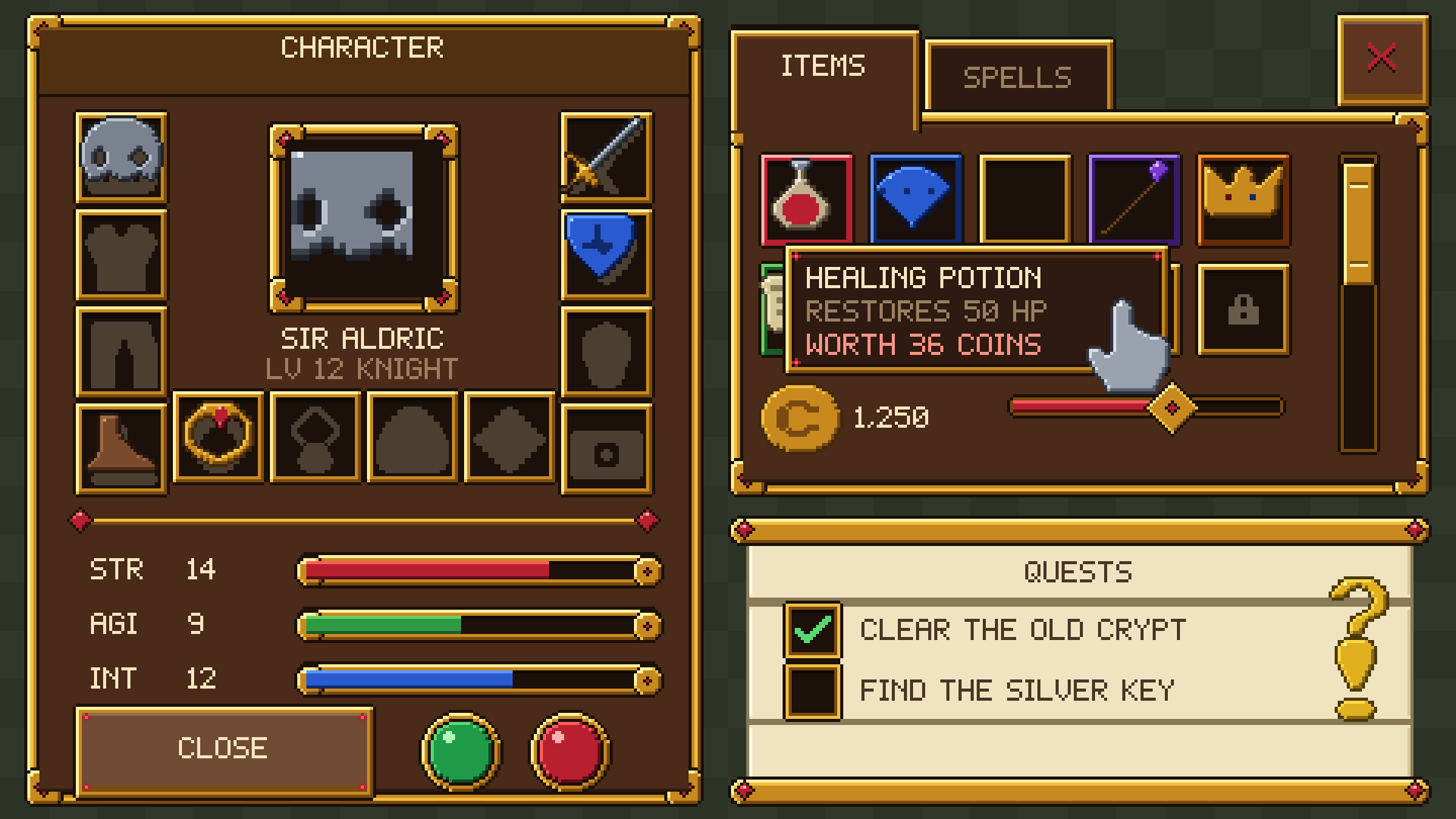 Fantasy RPG UI pixel art preview 4