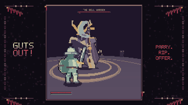 A precise shield parry against the Bell Warden