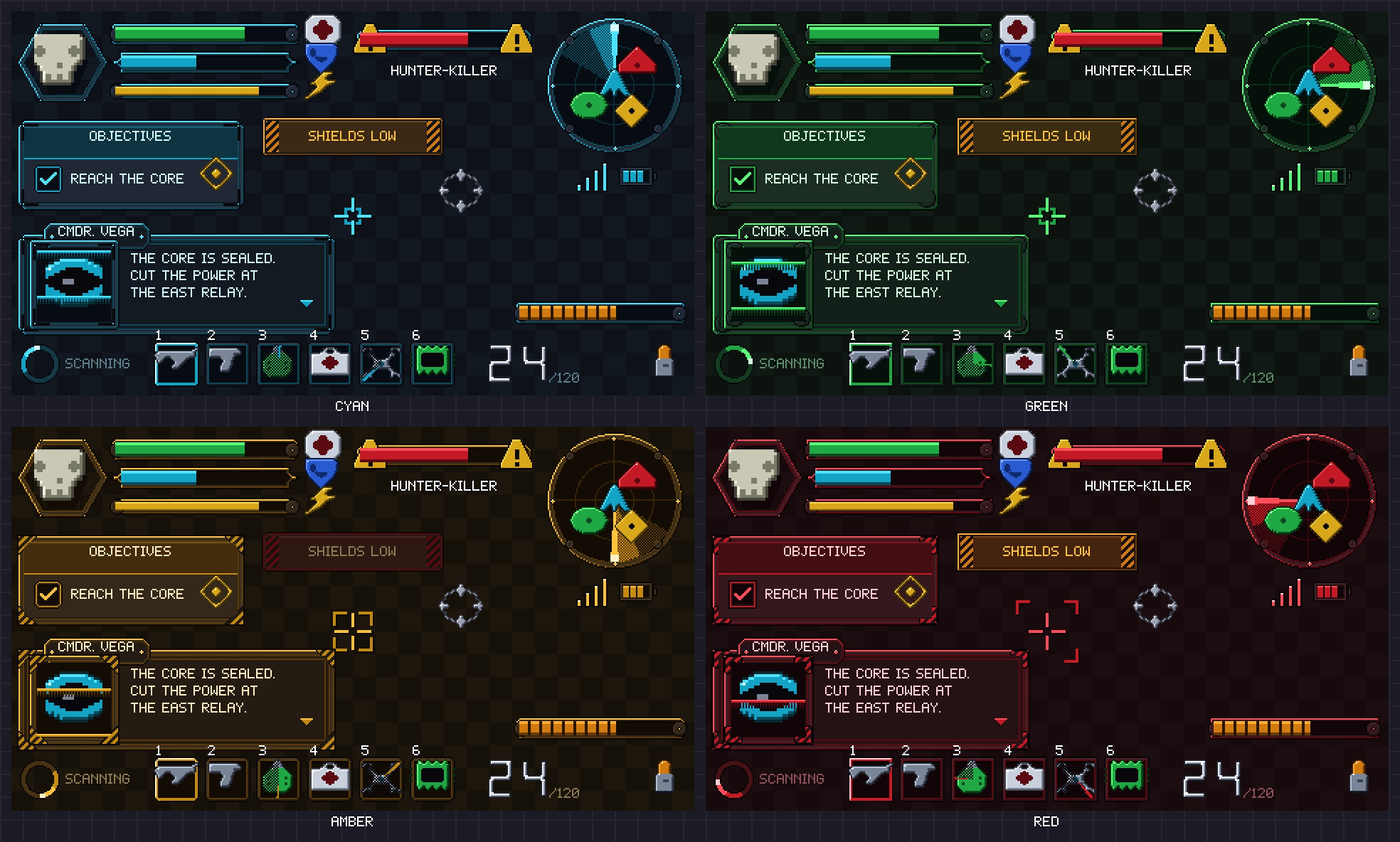 Sci-Fi HUD pixel art preview 5