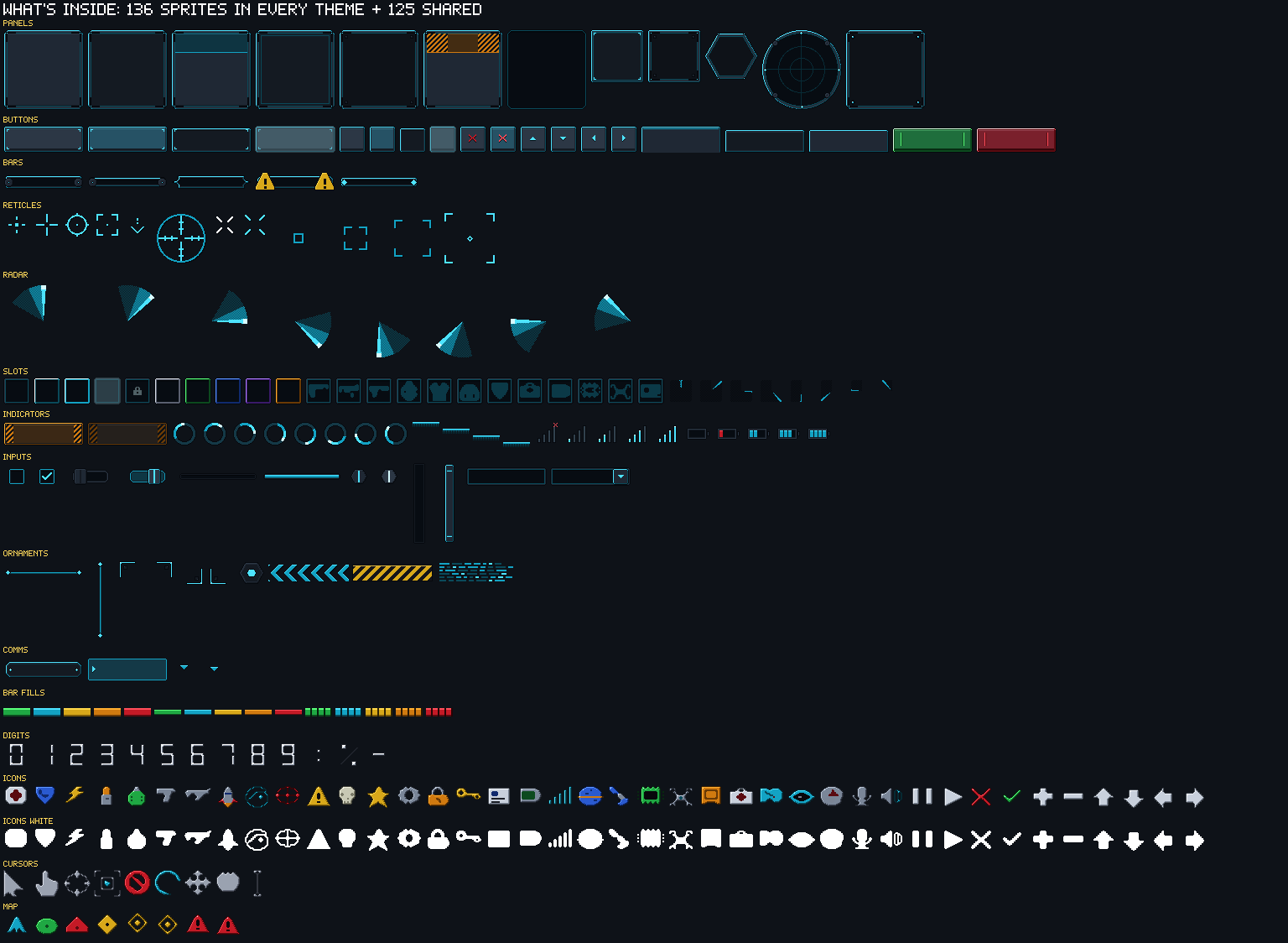 Sci-Fi HUD pixel art preview 6