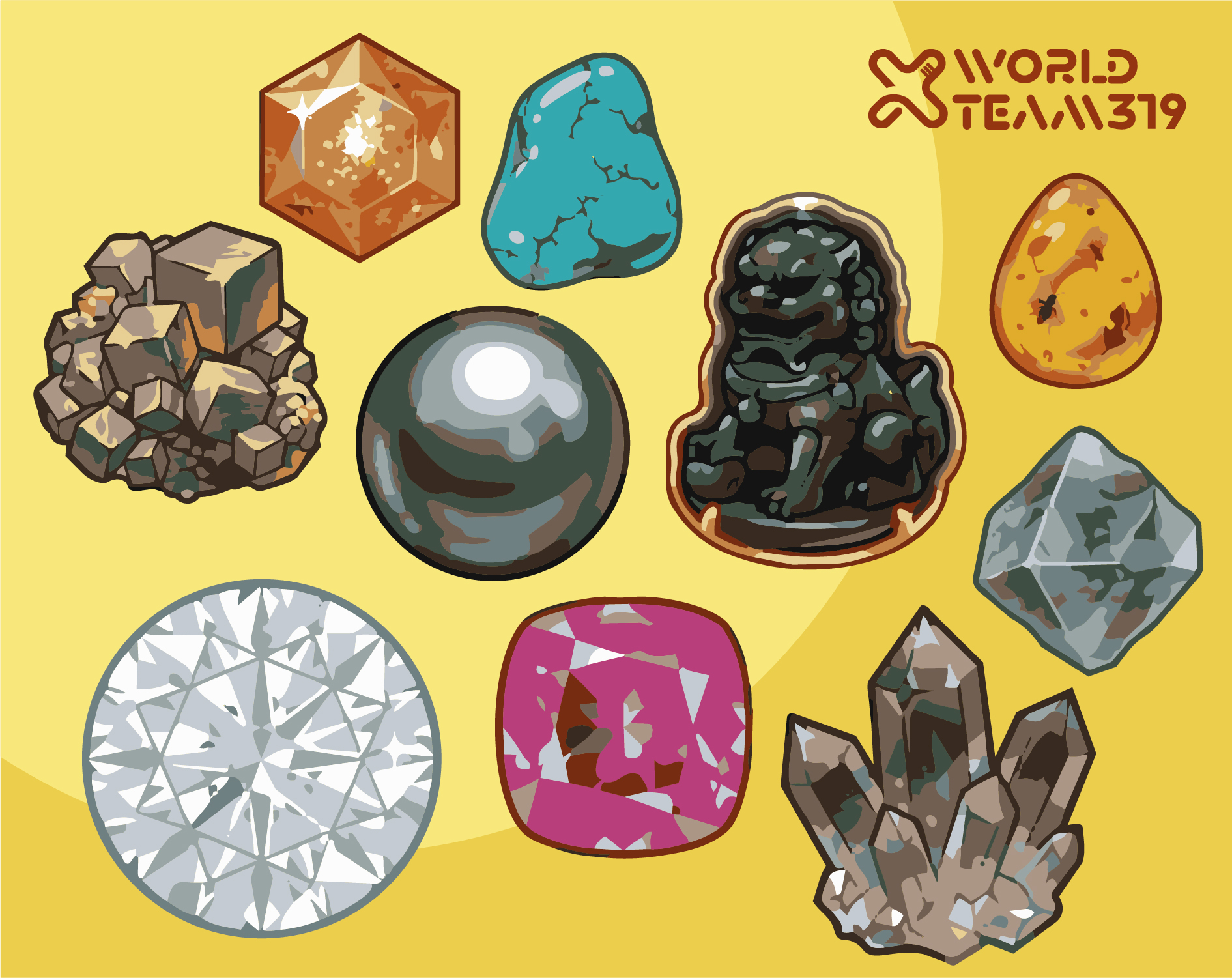 Zip Icon Vector 50 Unique 2D Fantasy Gem and Crystal Icons (Vector & PNG) by X World ...