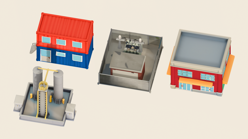Low Poly Box Building Low Poly Industrial Building Pack — 30 Factory, Warehouse & Plant by ...