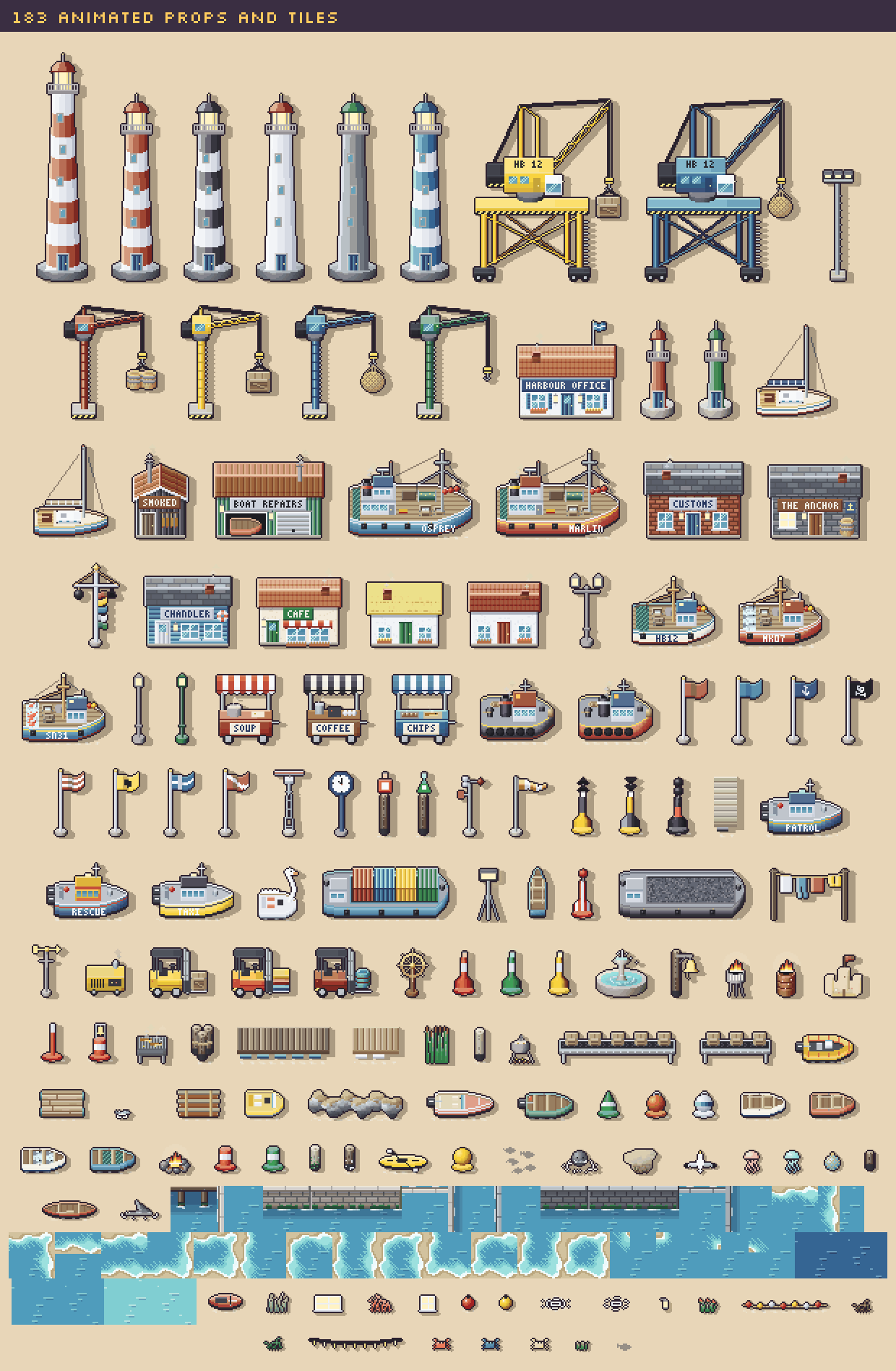 All 183 animated props and tiles