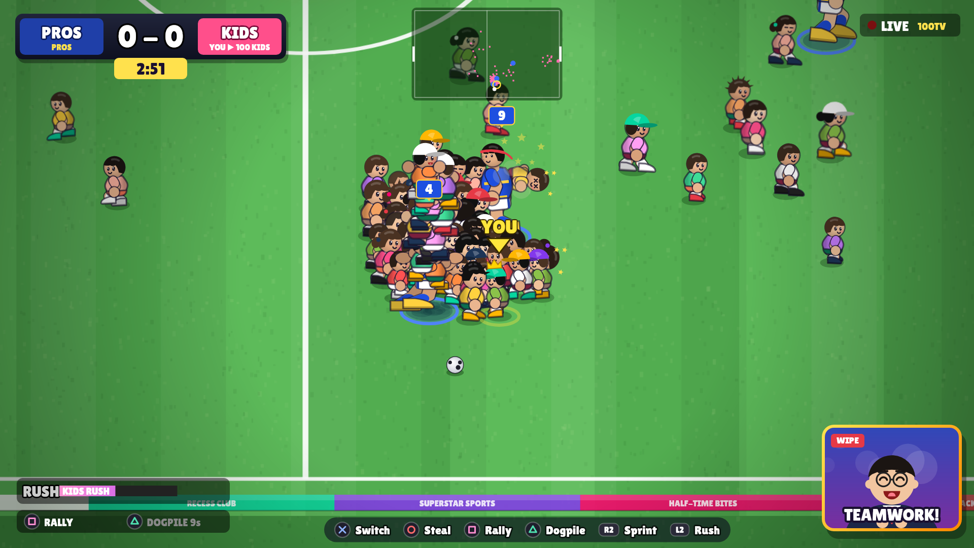 Screenshot of 3 Pros vs 100 Kids