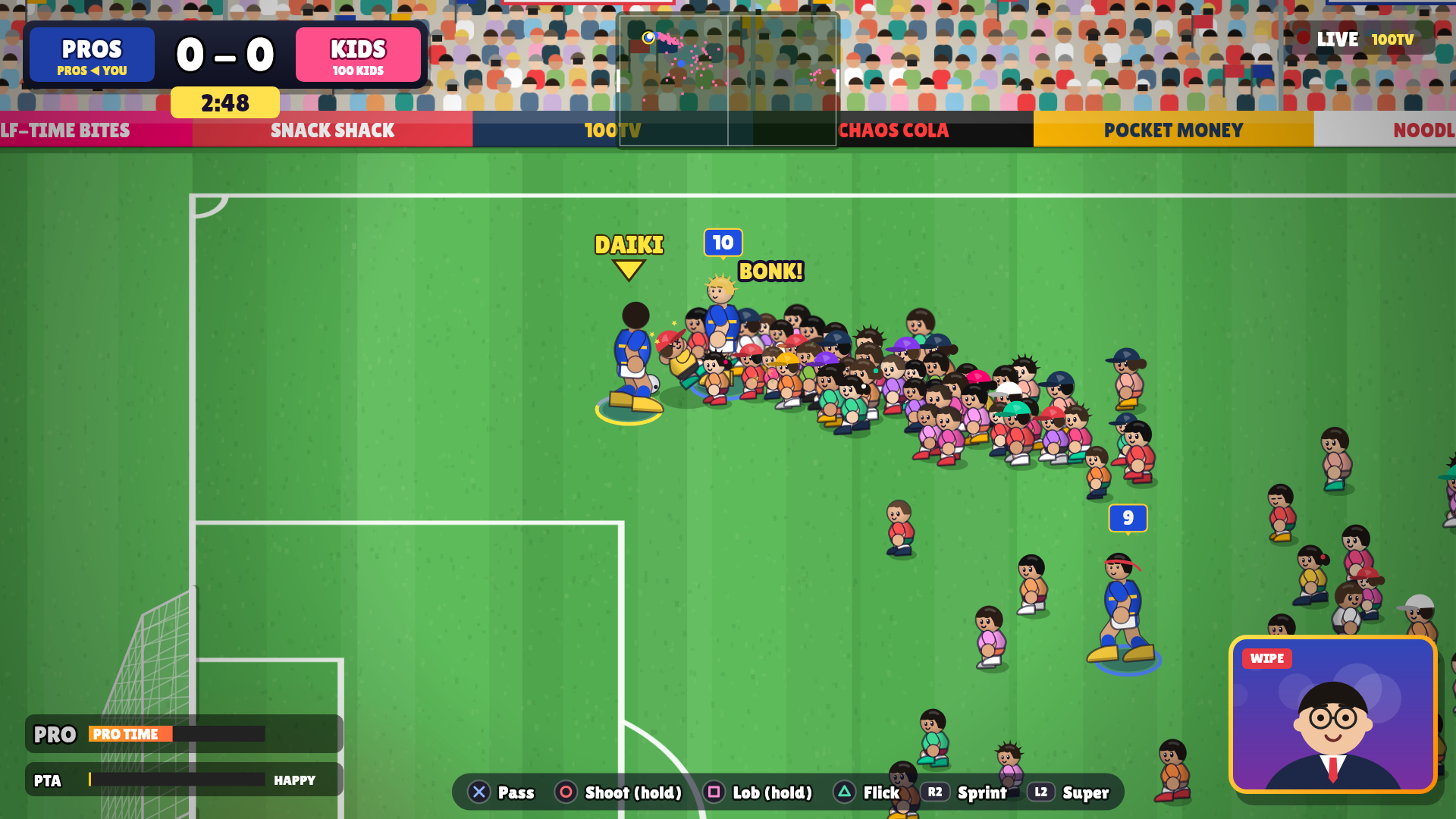 Screenshot of 3 Pros vs 100 Kids
