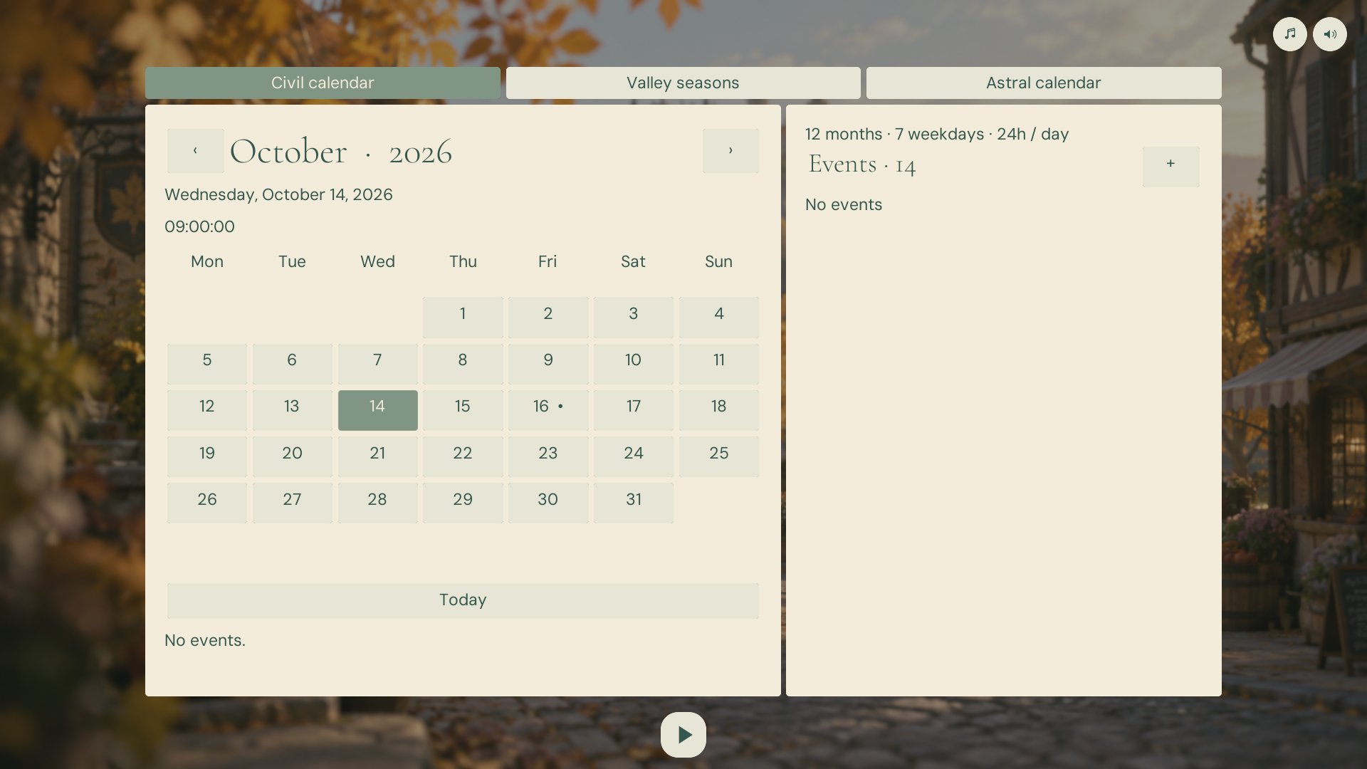 Calendar 1.0 Demo by funbydefault