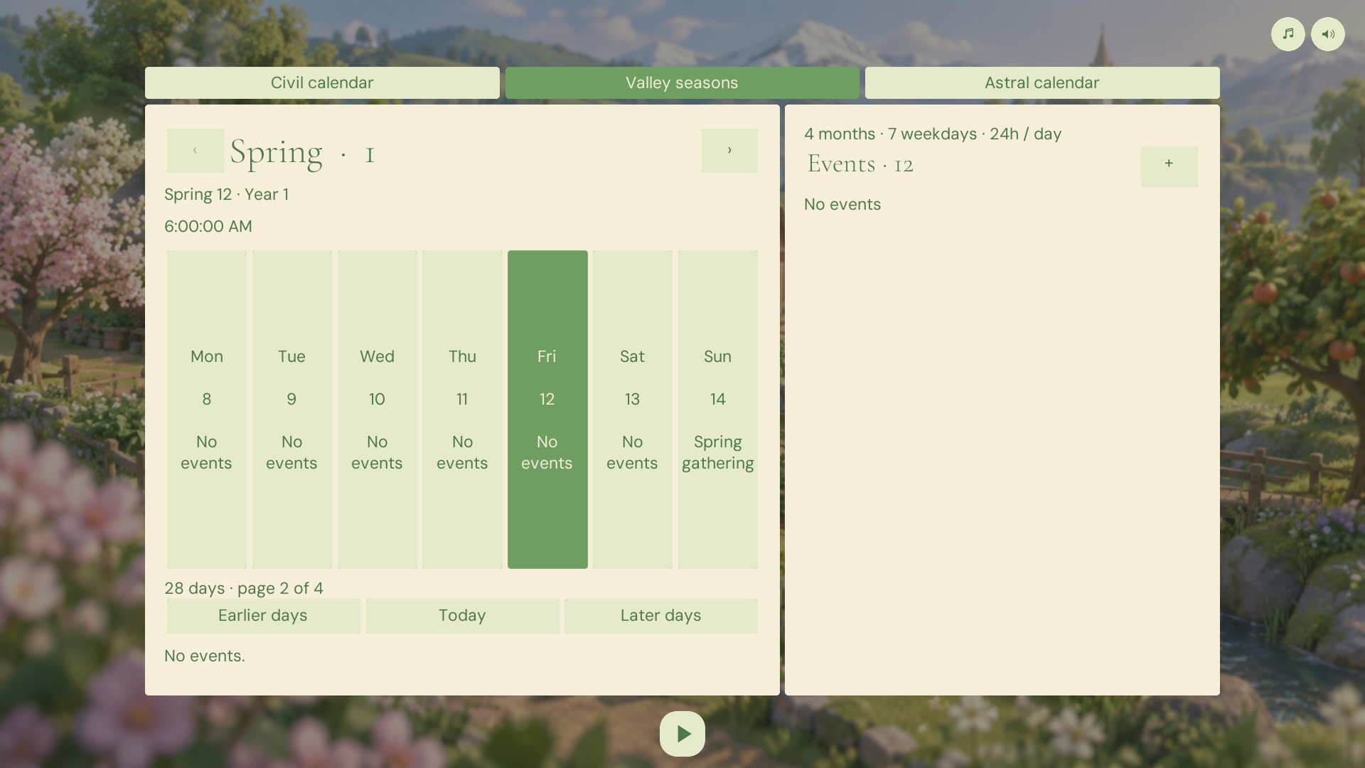 Calendar 1.0 Demo by funbydefault