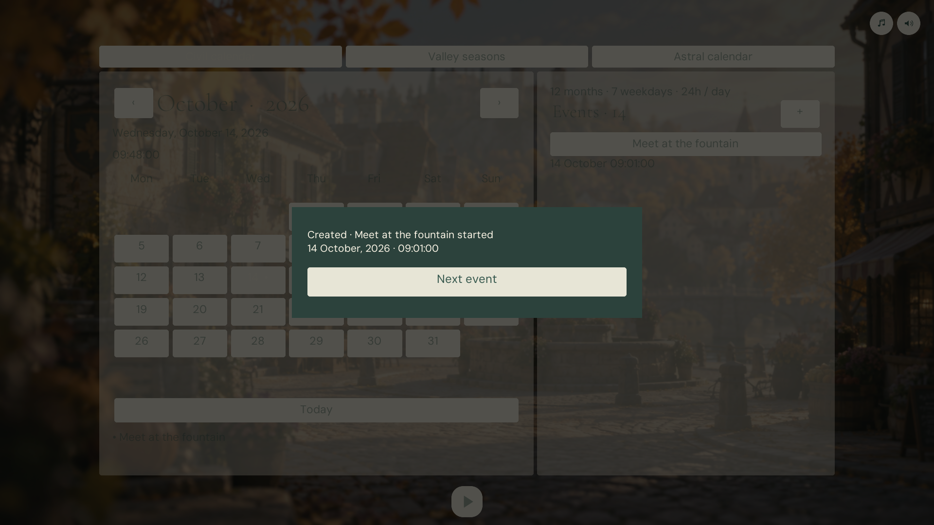 Calendar 1.0 Demo by funbydefault