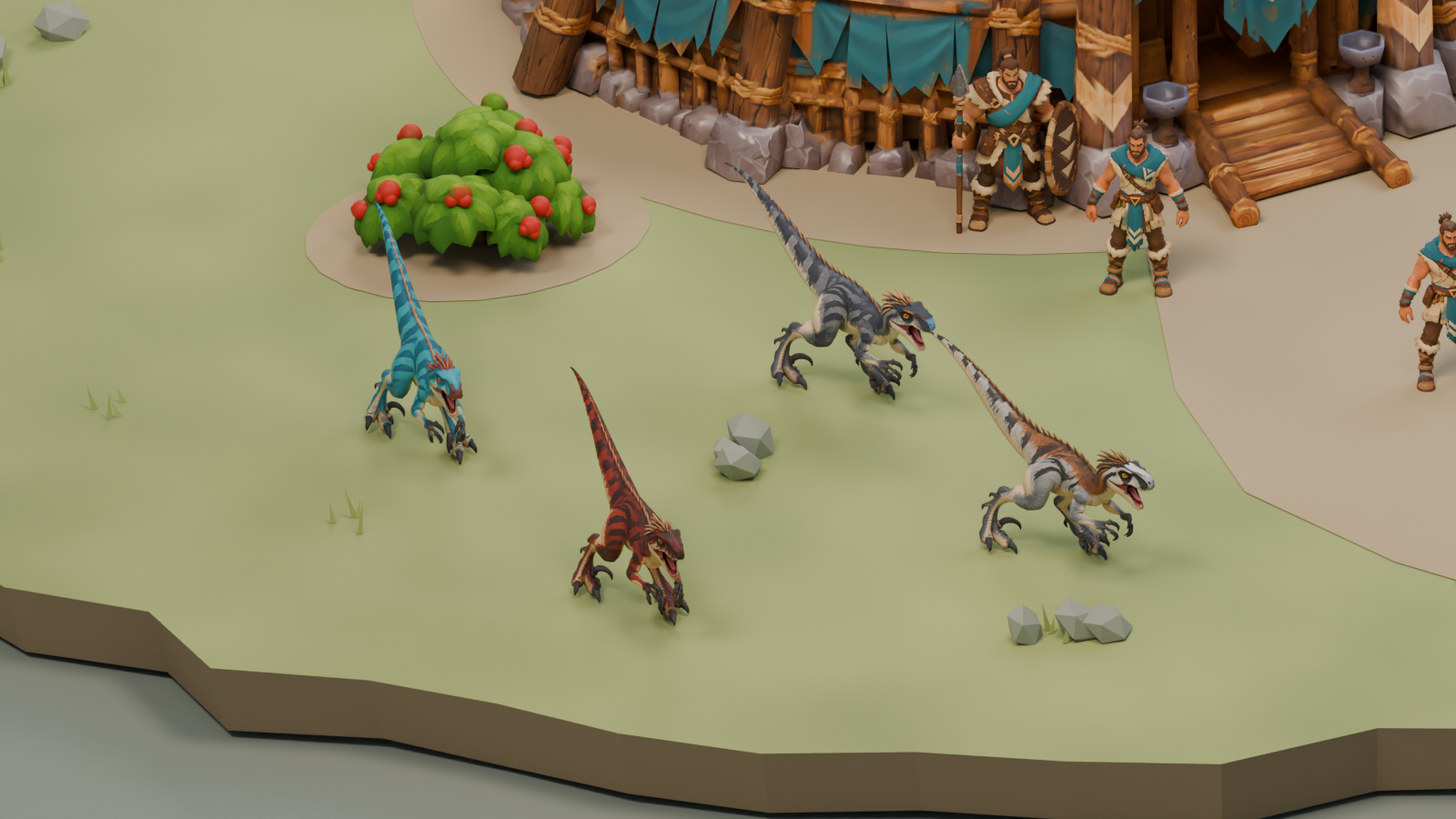 Future asset preview: four raptor color variants