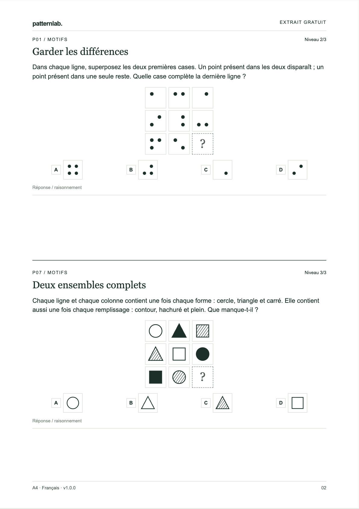 Four free paper puzzles from Reasoning Field Notes - Reasoning Field ...