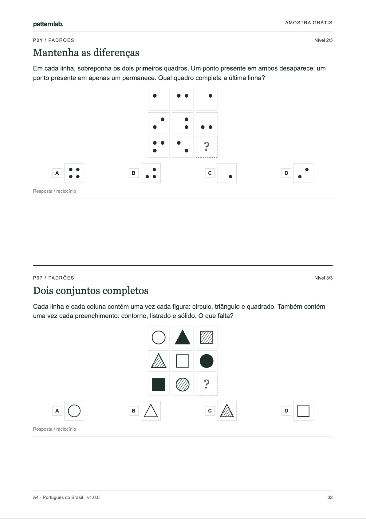 Four free paper puzzles from Reasoning Field Notes - Reasoning Field ...