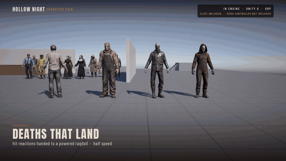 Hollow Night 1.1 — four new characters, simulated cloth, PBR maps (free ...