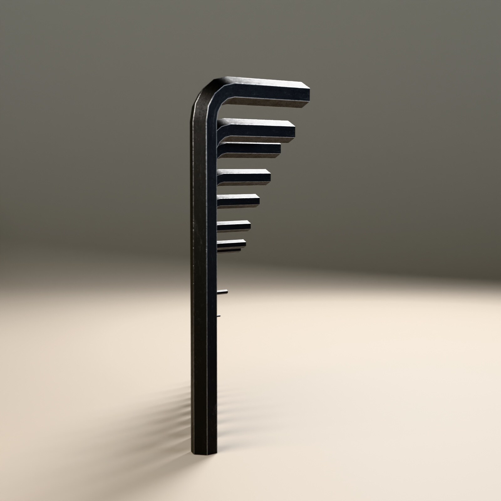 Allen Key Set 1-10 mm Dark Steel - Low Poly PBR by Funfant