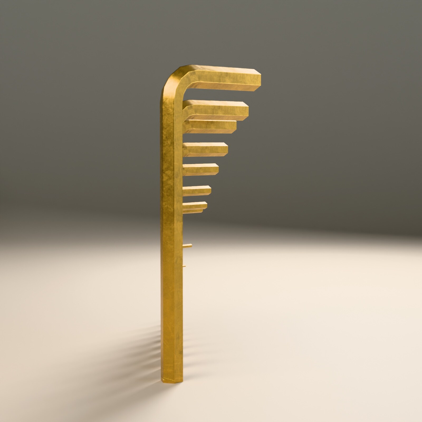 Allen Key Set 1-10 mm Gold TiN Coated - Low Poly PBR by Funfant