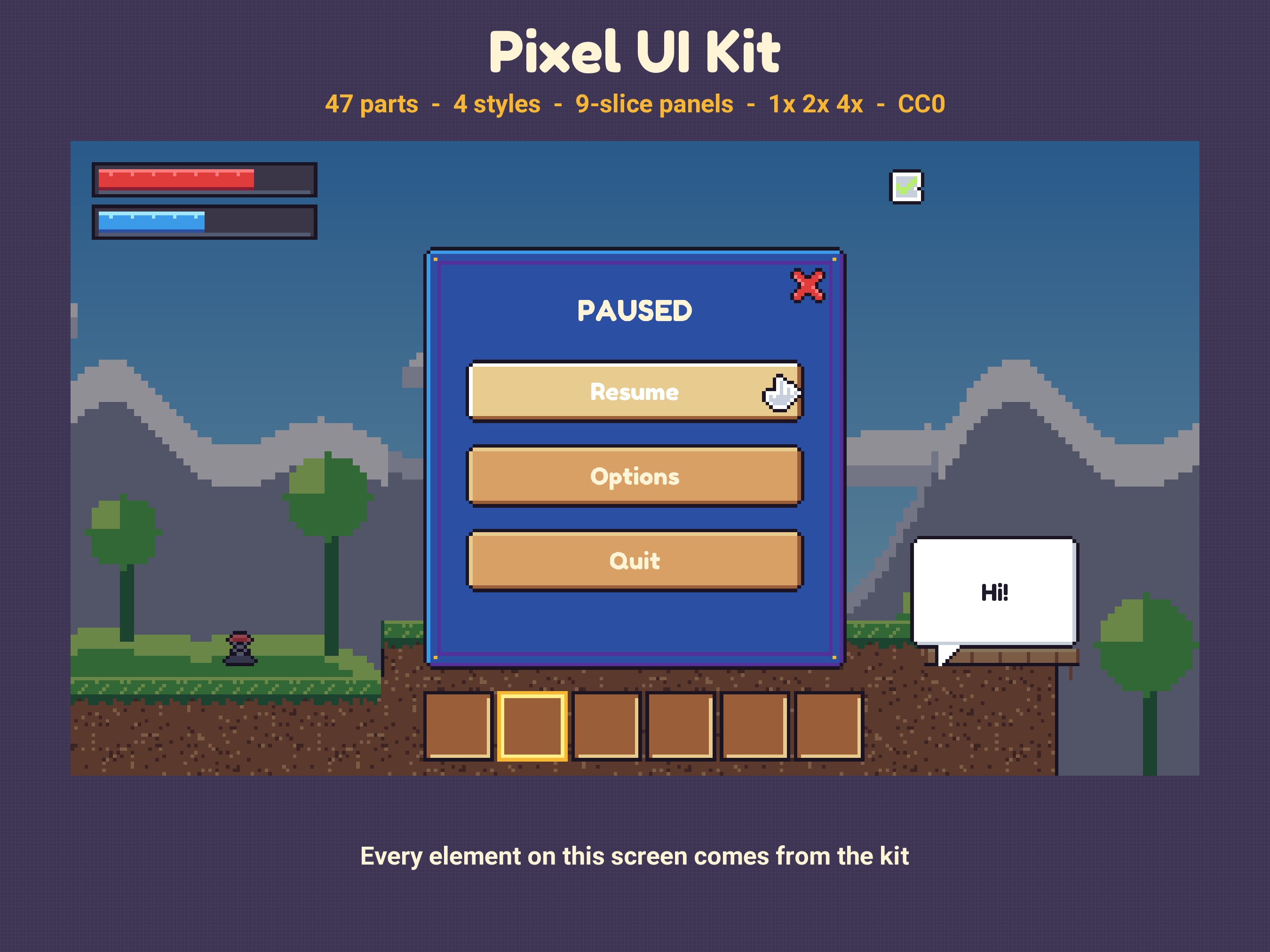 Pixel UI Kit by freezepops