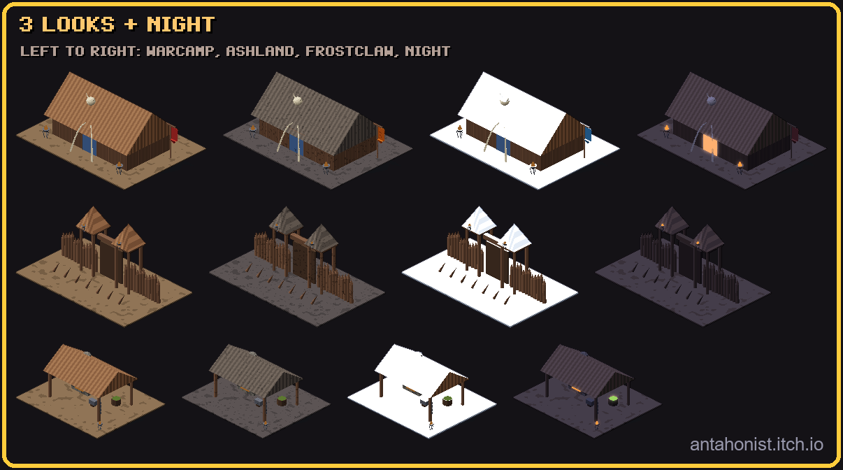 Orc Warcamp - Fantasy RTS Pixel Buildings by Antahonist