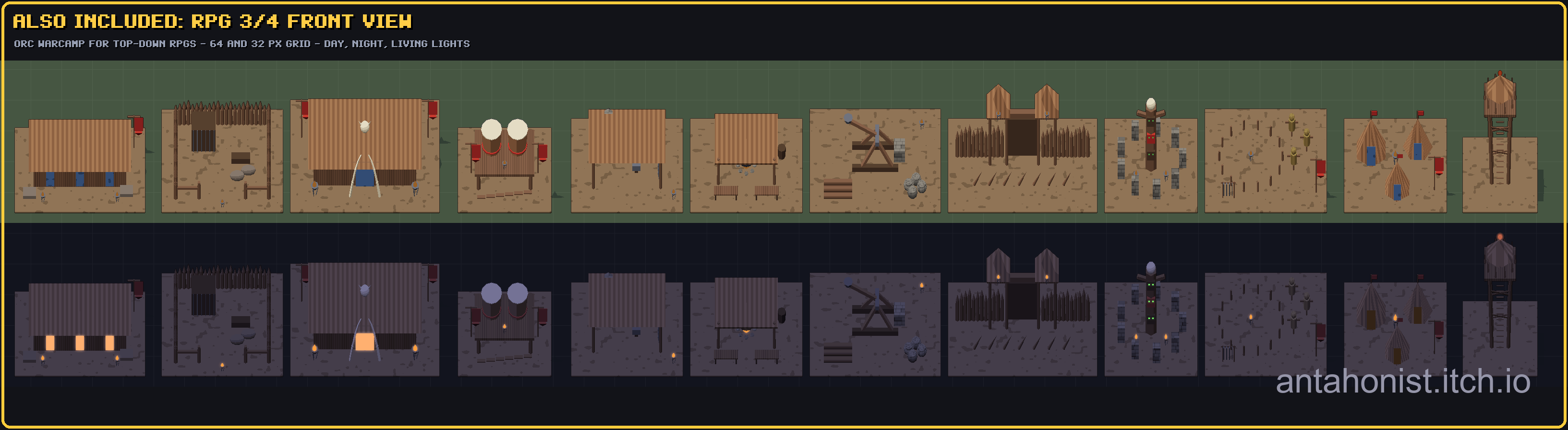 Orc Warcamp - Fantasy RTS Pixel Buildings by Antahonist