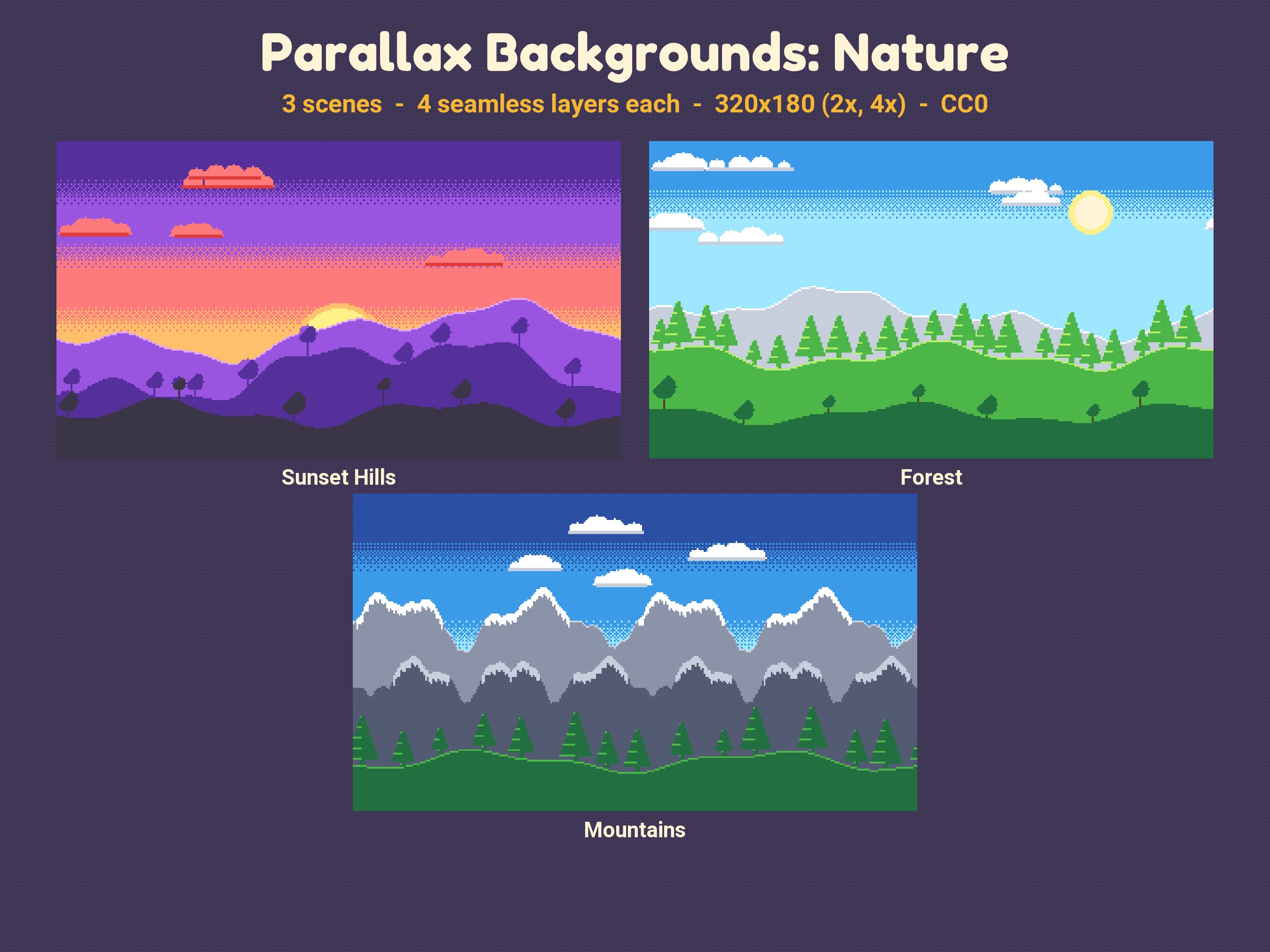 Parallax Backgrounds: Nature by freezepops