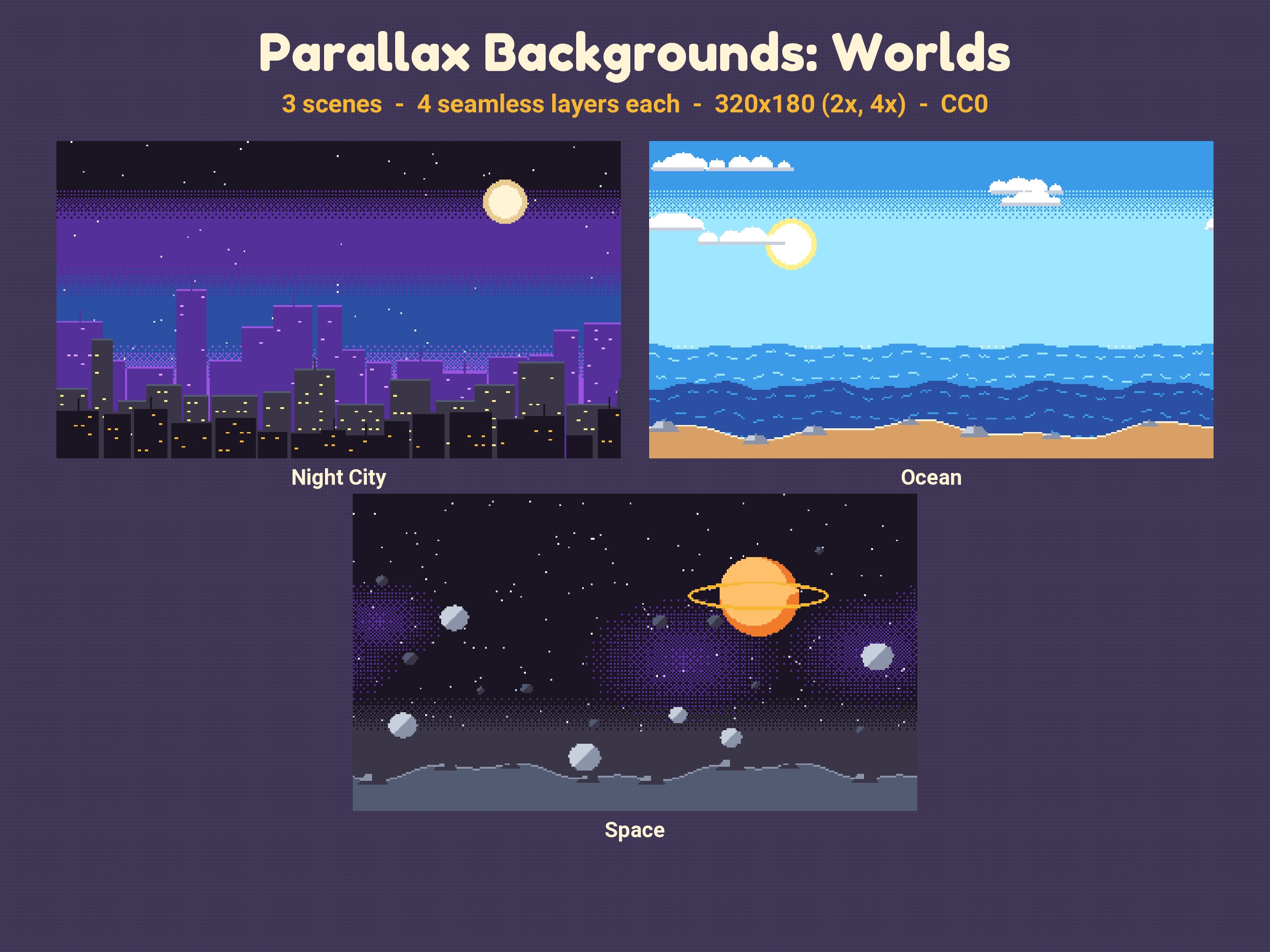 Parallax Backgrounds: Worlds by freezepops