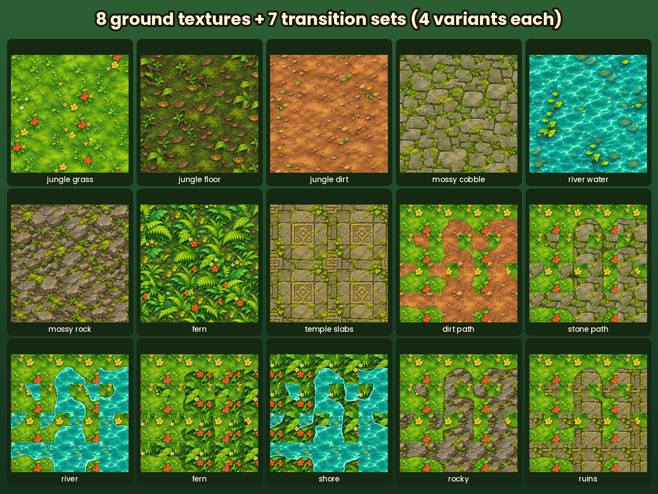 Campfire Transparency Vinecrown Jungle — 2D Tower Defense Kit by Certainity