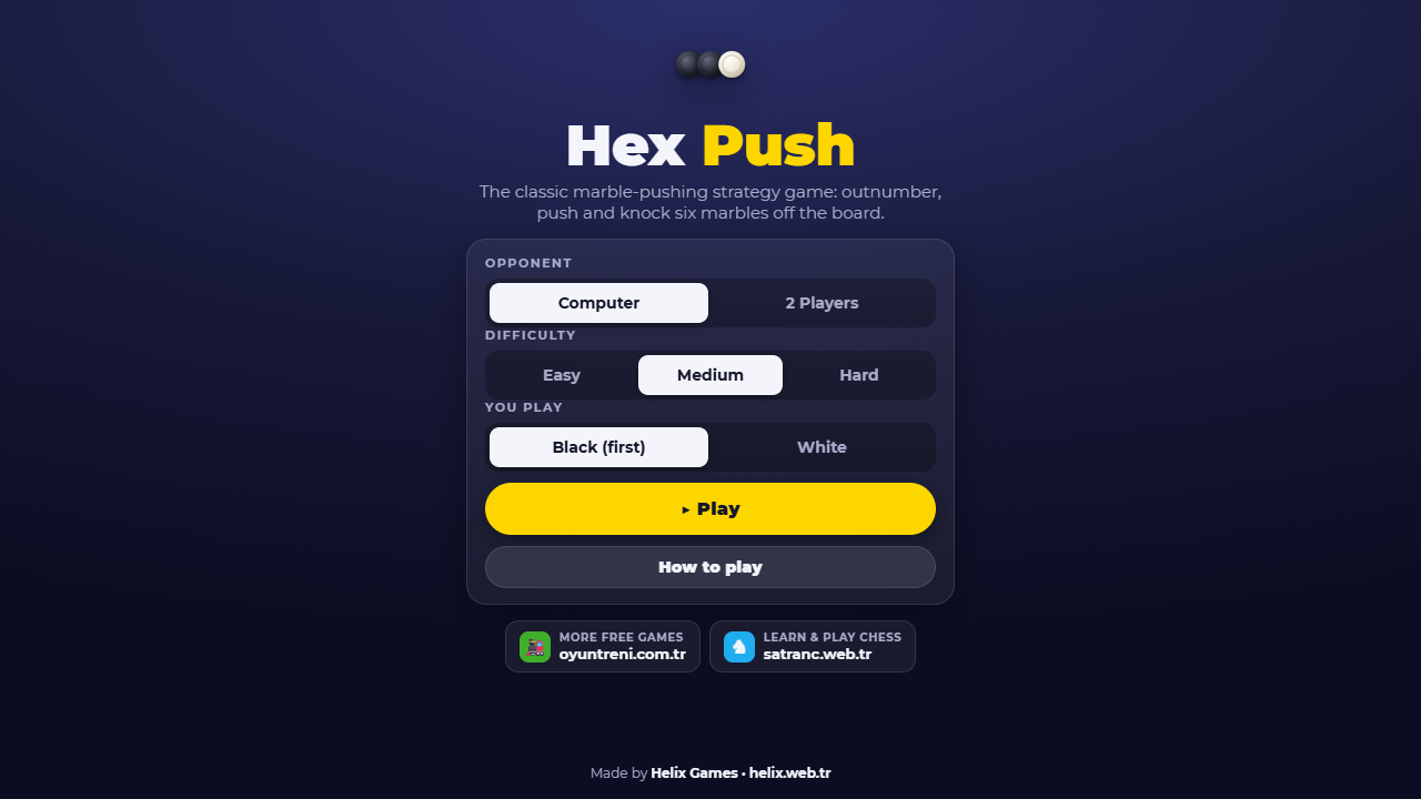 Hex Push - Abalone by Helix Game - Hüseyin Uğuztürk