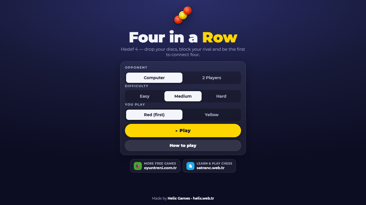 Four in a Row by Helix Game - Hüseyin Uğuztürk