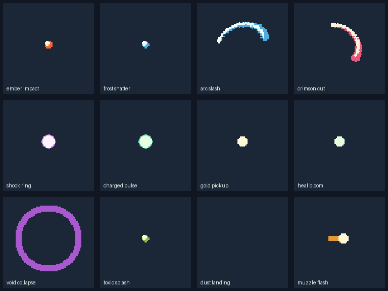 Old Key Impact Kit — 12 editable pixel effects + free browser demo ($7. ...