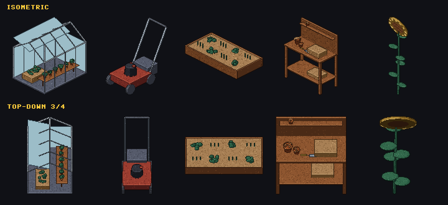 FREE Garden & Greenhouse - 3D Pixel Art Kit is live - FREE Garden ...