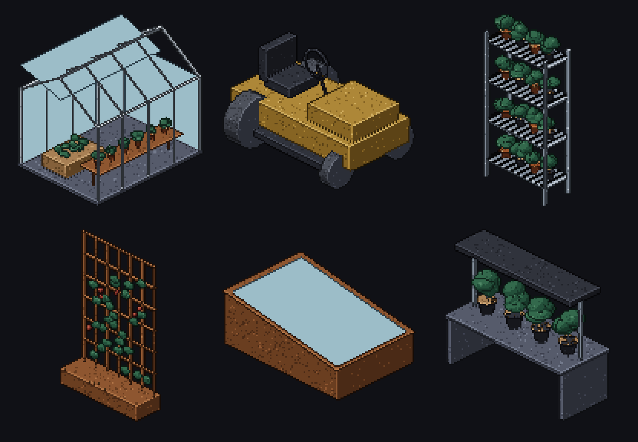 FREE Garden & Greenhouse - 3D Pixel Art Kit is live - FREE Garden ...