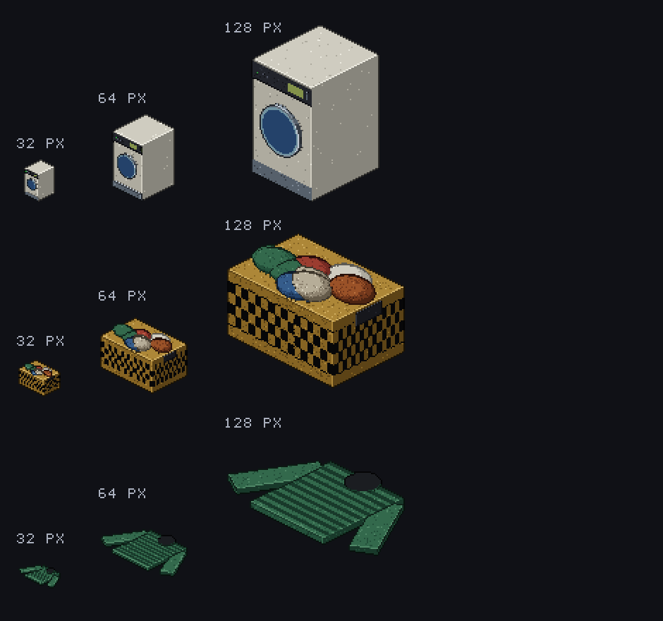 FREE Laundromat - 3D Pixel Art Kit is live - FREE Laundromat - 3D Pixel ...