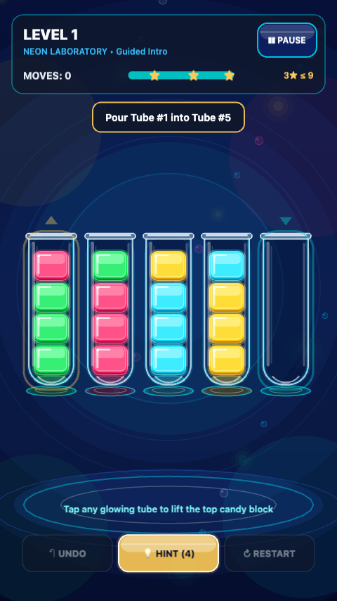 Neon Candy Sort by ania studio