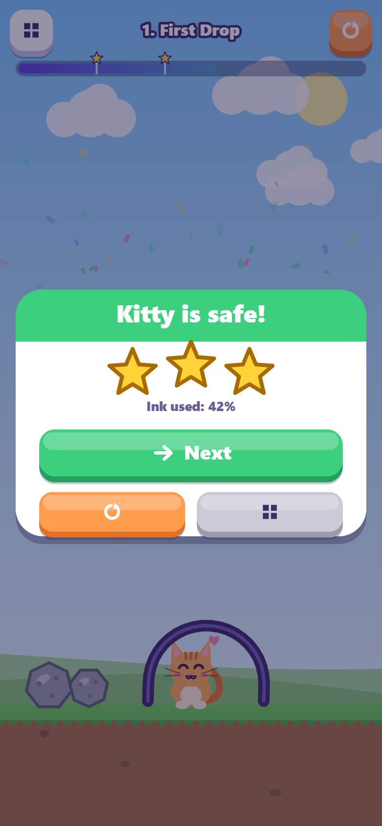 Kitty Shield: Draw to Protect gameplay screenshot 4