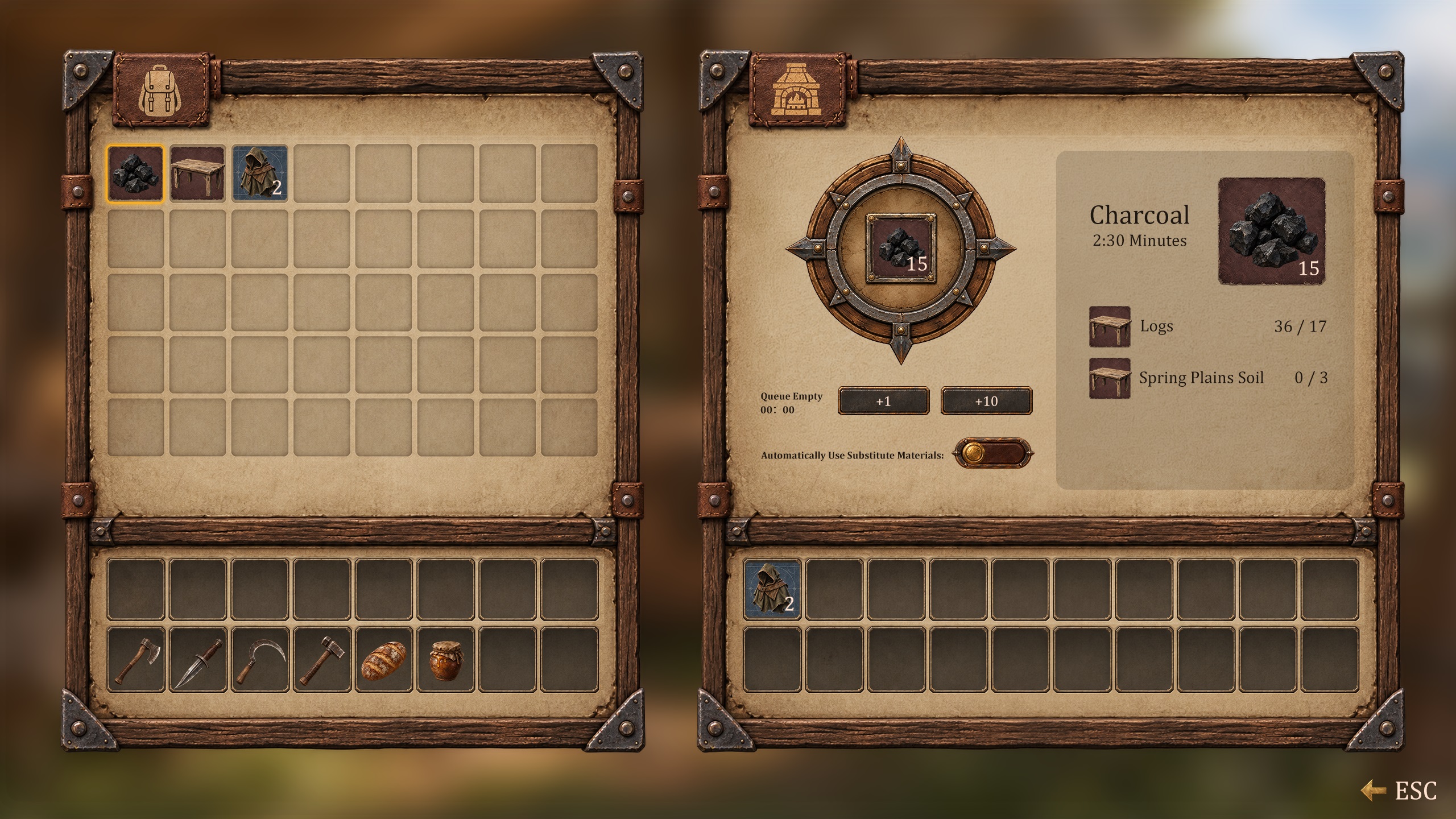 Fantasy Survival & Crafting RPG UI Starter — PNG Edition by ZSS Game Lab